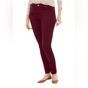 Chico's stretch jegging jeans Women's 3/XL Burgandy